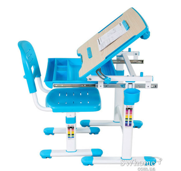 Комплект FunDesk Парта та стілець-трансформери Bambino Blue-6