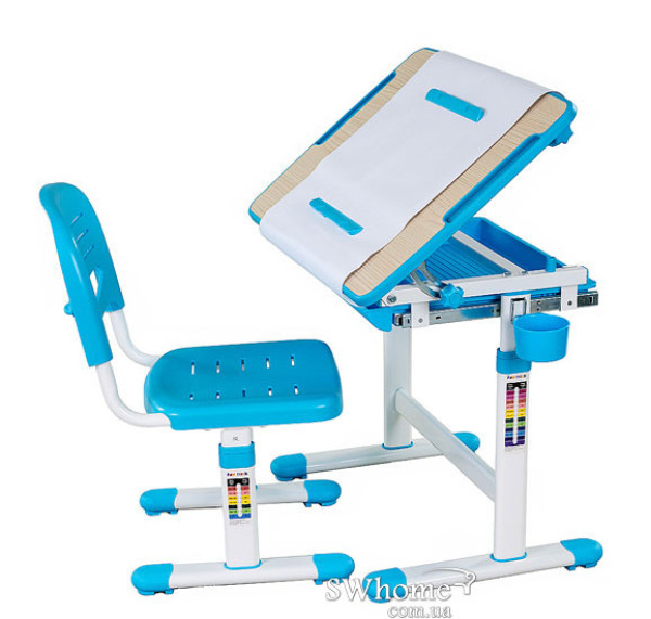 Комплект FunDesk Парта та стілець-трансформери Bambino Blue-8