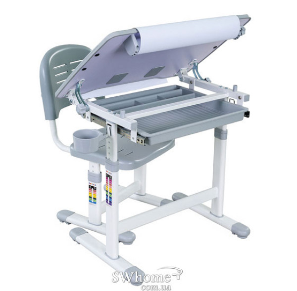 Комплект FunDesk Парта та стілець-трансформери Bambino Gray-2