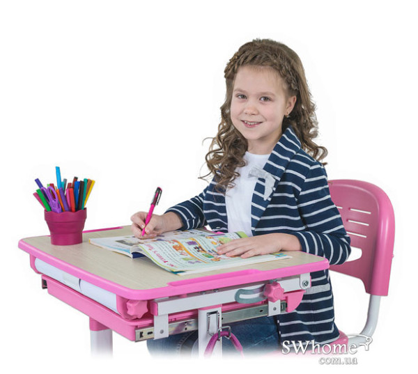 Комплект FunDesk Парта и стул-трансформеры Bambino Pink-7