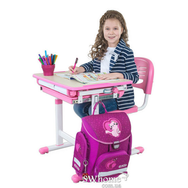 Комплект FunDesk Парта и стул-трансформеры Bambino Pink-9