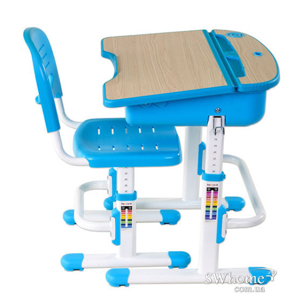 Комплект FunDesk Парта и стул-трансформеры Capri Blue-1