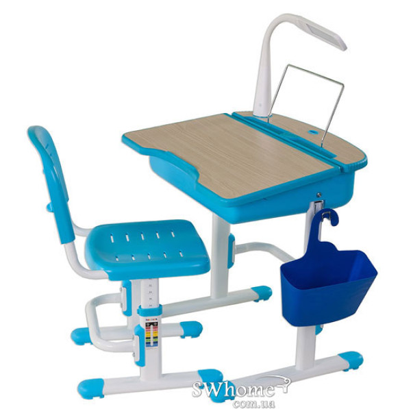 Комплект FunDesk Парта и стул-трансформеры Capri Blue-2
