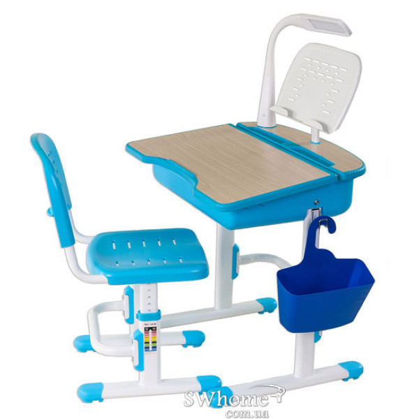 Комплект FunDesk Парта и стул-трансформеры Capri Blue-4