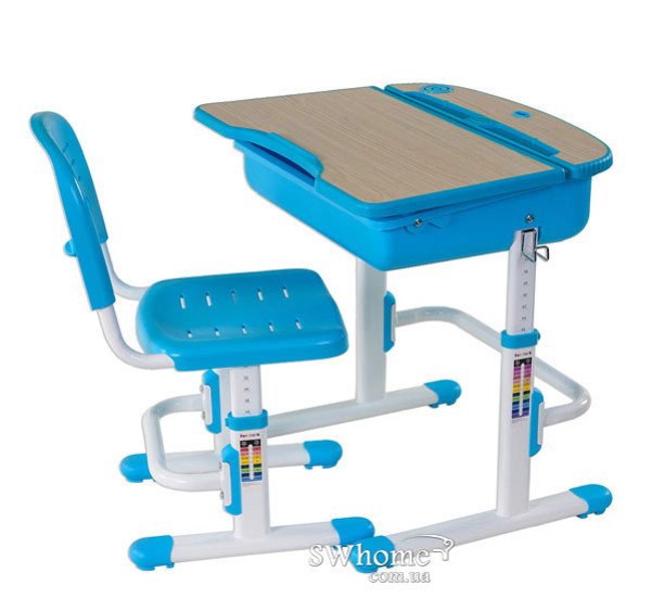 Комплект FunDesk Парта и стул-трансформеры Capri Blue-11