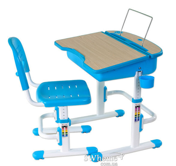 Комплект FunDesk Парта и стул-трансформеры Capri Blue-0