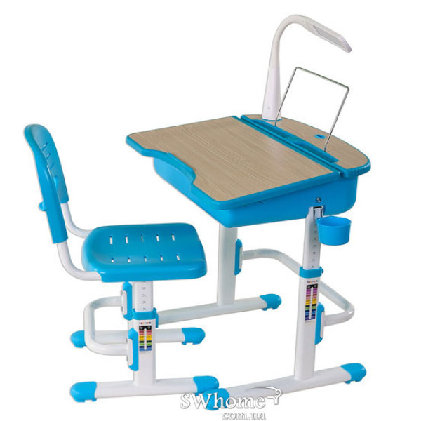 Комплект FunDesk Парта и стул-трансформеры Capri Blue-12
