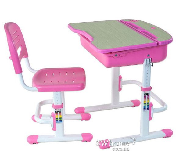 Комплект FunDesk Парта и стул-трансформеры Capri Pink-1