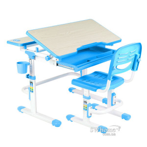 Комплект FunDesk Парта та стілець-трансформери Lavoro Blue