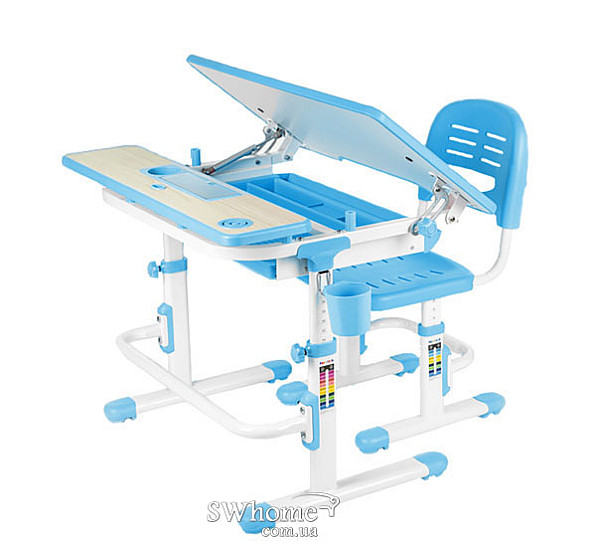 Комплект FunDesk Парта та стілець-трансформери Lavoro Blue-1