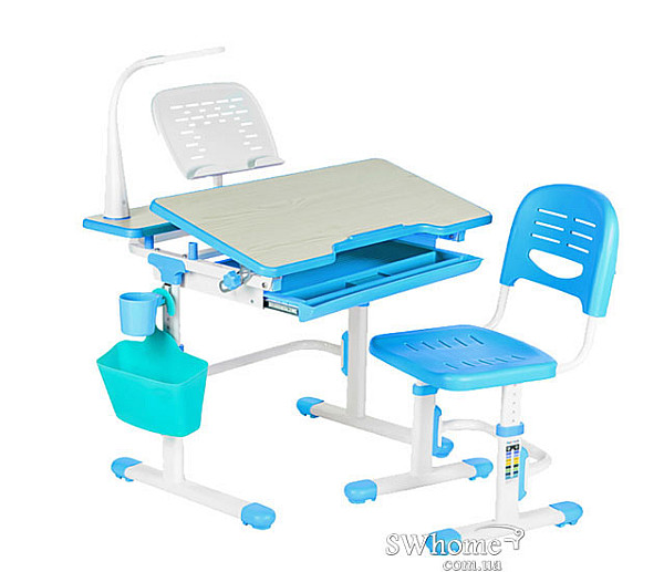 Комплект FunDesk Парта та стілець-трансформери Lavoro Blue-2