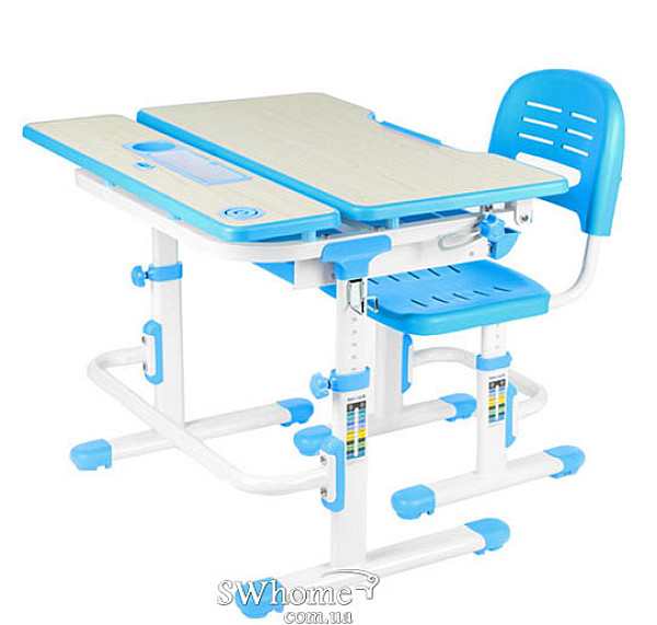 Комплект FunDesk Парта та стілець-трансформери Lavoro Blue-4