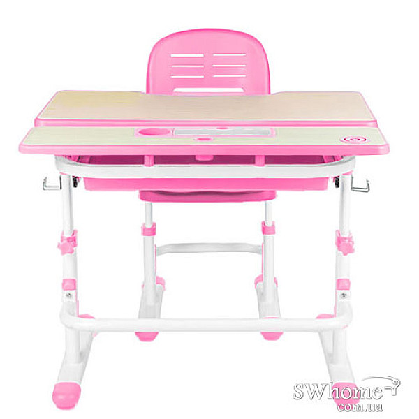 Комплект FunDesk Парта та стілець-трансформери Lavoro Pink-4