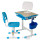 Комплект FunDesk Парта и стул-трансформеры Piccolino Blue