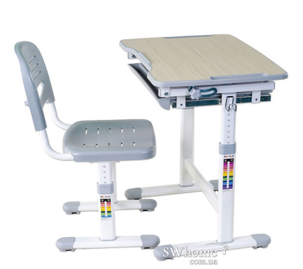 Комплект FunDesk Парта та стілець-трансформери Piccolino Grey-5