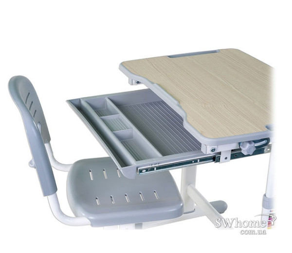 Комплект FunDesk Парта та стілець-трансформери Piccolino Grey-6