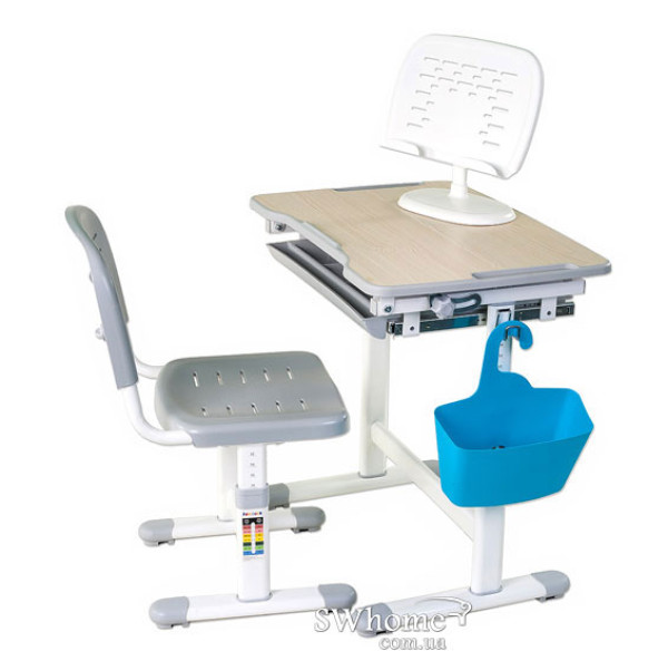 Комплект FunDesk Парта та стілець-трансформери Piccolino Grey-3
