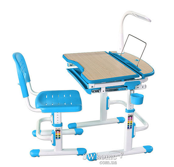 Комплект FunDesk Парта та стілець-трансформери Sorriso Blue-1