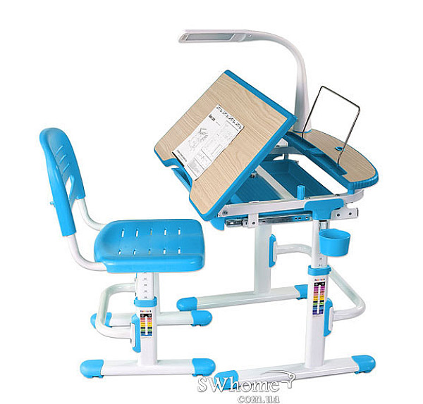 Комплект FunDesk Парта та стілець-трансформери Sorriso Blue-2