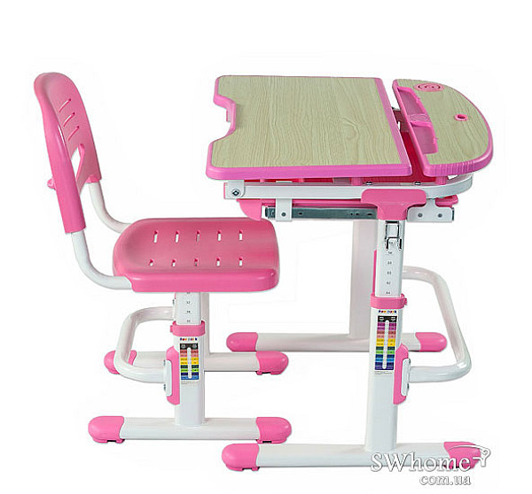 Комплект FunDesk Парта и стул-трансформеры Sorriso Pink-1
