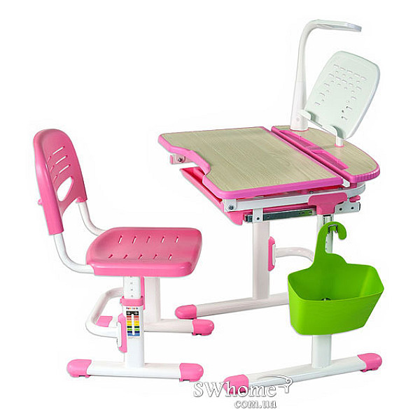 Комплект FunDesk Парта и стул-трансформеры Sorriso Pink-4