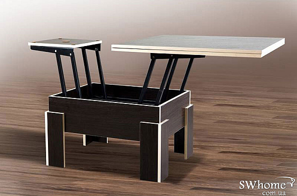 Стол-трансформер Микс-мебель Дельта Венге-молочная кромка Стол-трансформер Микс-мебель Дельта Венге-молочная кромка-0