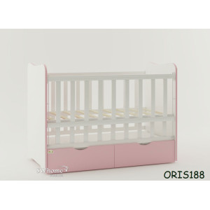 Детская кроватка Oris Fiona Бело-розовый
