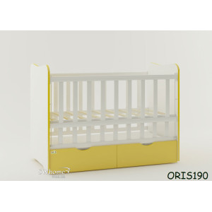 Дитяче ліжечко Oris Fiona Біло-жовтий