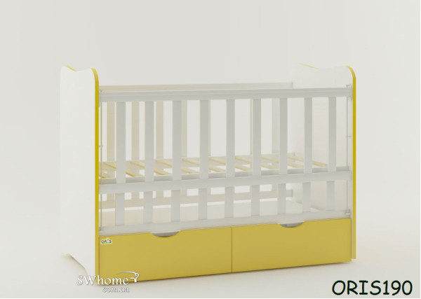 Дитяче ліжечко Oris Fiona Біло-жовтий-0