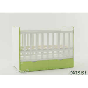Дитяче ліжечко Oris Fiona Біло-зелений