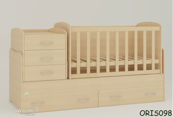 Дитяче ліжечко-трансформер Oris Afina Сосна лоредо світлий Дитяче ліжечко-трансформер Oris Afina Сосна лоредо світлий-0