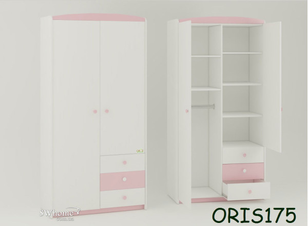 Детский шкаф Modern Marica Бело-розовый Детский шкаф Modern Marica Бело-розовый-0