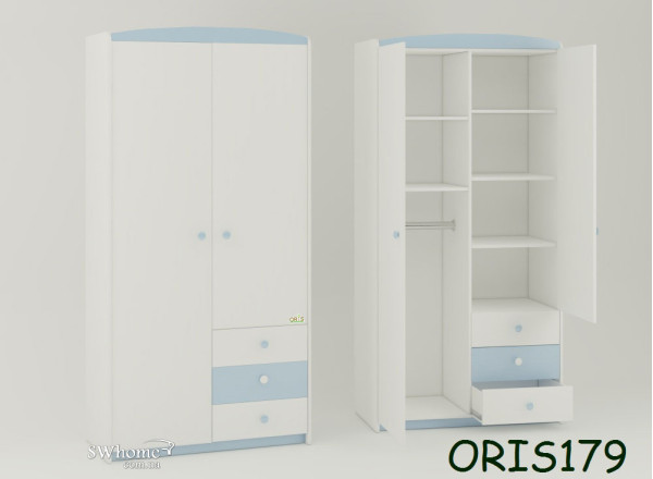 Дитяча шафа Modern Marica Біло-блакитна Дитяча шафа Modern Marica Біло-блакитна-0