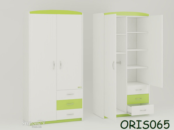 Дитяча шафа Modern Maya Біло-зелена-0