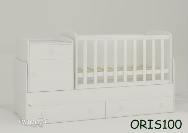 Дитяче ліжечко-трансформер Oris Metida Біле Дитяче ліжечко-трансформер Oris Metida Біле-0