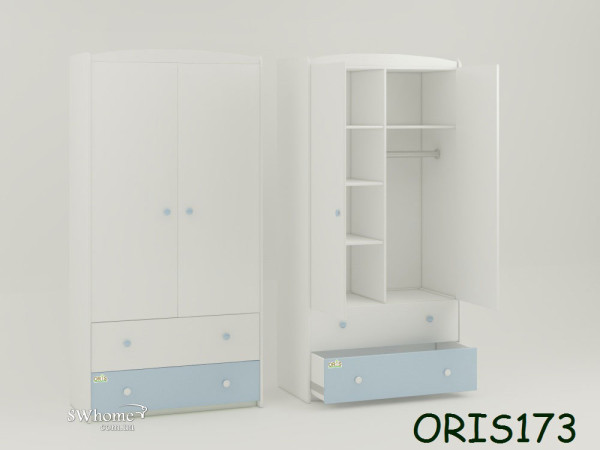 Детский шкаф Classik Marica Бело-голубой Детский шкаф Classik Marica Бело-голубой-0