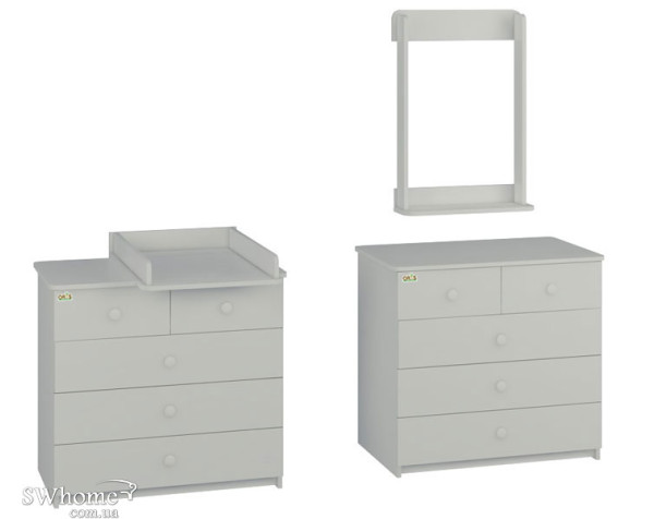 Пеленальний комод Oris Ajax на 5 ящиків Білий Пеленальний комод Oris Ajax на 5 ящиків Білий-0