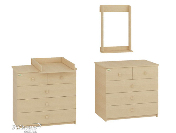 Пеленальний комод Oris Ajax на 5 ящиків Венге Світлий Пеленальний комод Oris Ajax на 5 ящиків Венге Світлий-0
