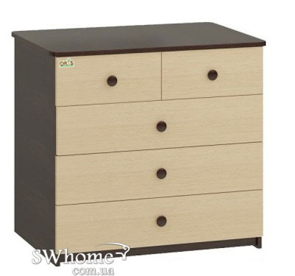Комод Oris Ajax на 5 ящиков Венге Комби Комод Oris Ajax на 5 ящиков Венге Комби-0