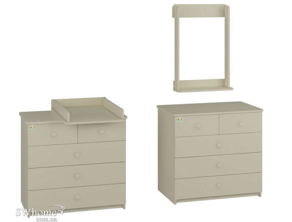Пеленальний комод Oris Ajax на 5 ящиків Слонова Кость Пеленальний комод Oris Ajax на 5 ящиків Слонова Кость-0