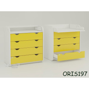 Пеленальний комод Oris Colour на 4 ящики Жовтий