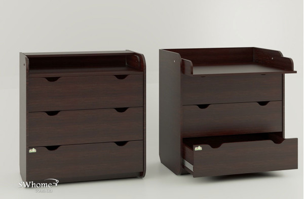 Пеленальный комод Oris Natural на 3 ящика Сосна Лоредо Темный Пеленальный комод Oris Natural на 3 ящика Сосна Лоредо Темный-0