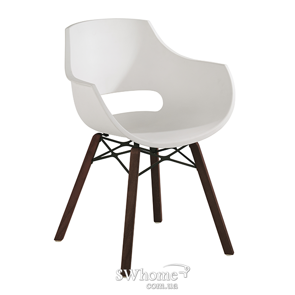 Стілець Papatya Opal Wox Iroko Матово-білий-0