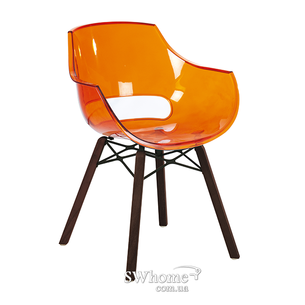 Стул Papatya Opal Wox Iroko Прозрачно-оранжевый-0