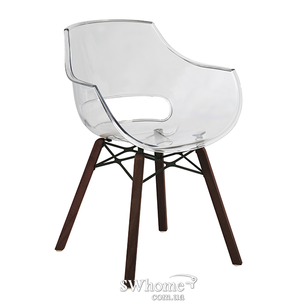 Стілець Papatya Opal Wox Iroko Прозорий-0