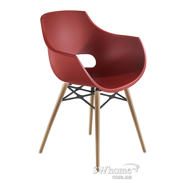 Стілець Papatya Opal Wox Матово-червоний-0