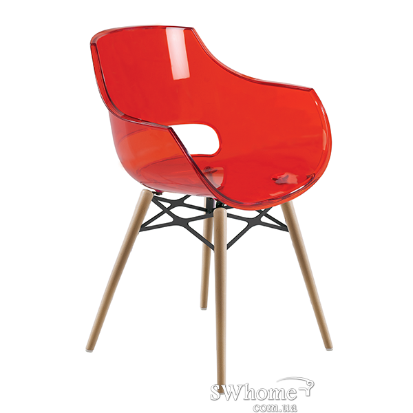 Стілець Papatya Opal Wox Прозоро-червоний-0