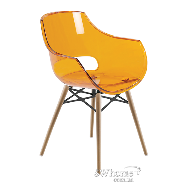 Стілець Papatya Opal Wox Прозоро-жовтогарячий-0