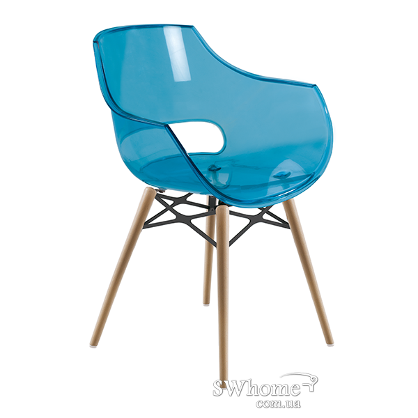 Стул Papatya Opal Wox Прозрачно-синий-0