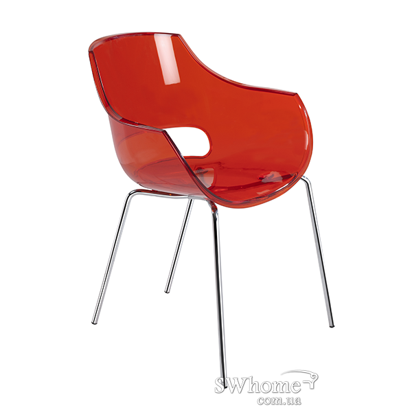 Стул Papatya Opal Прозрачно-красный-0